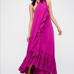 Free people Mauvine wrap around maxi dress